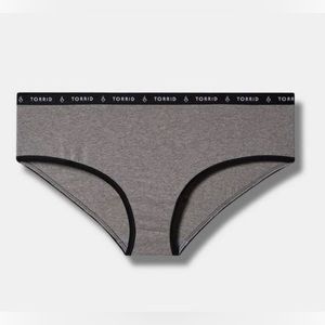 Torrid Cotton Mid-Rise Hipster Heather Logo Panty